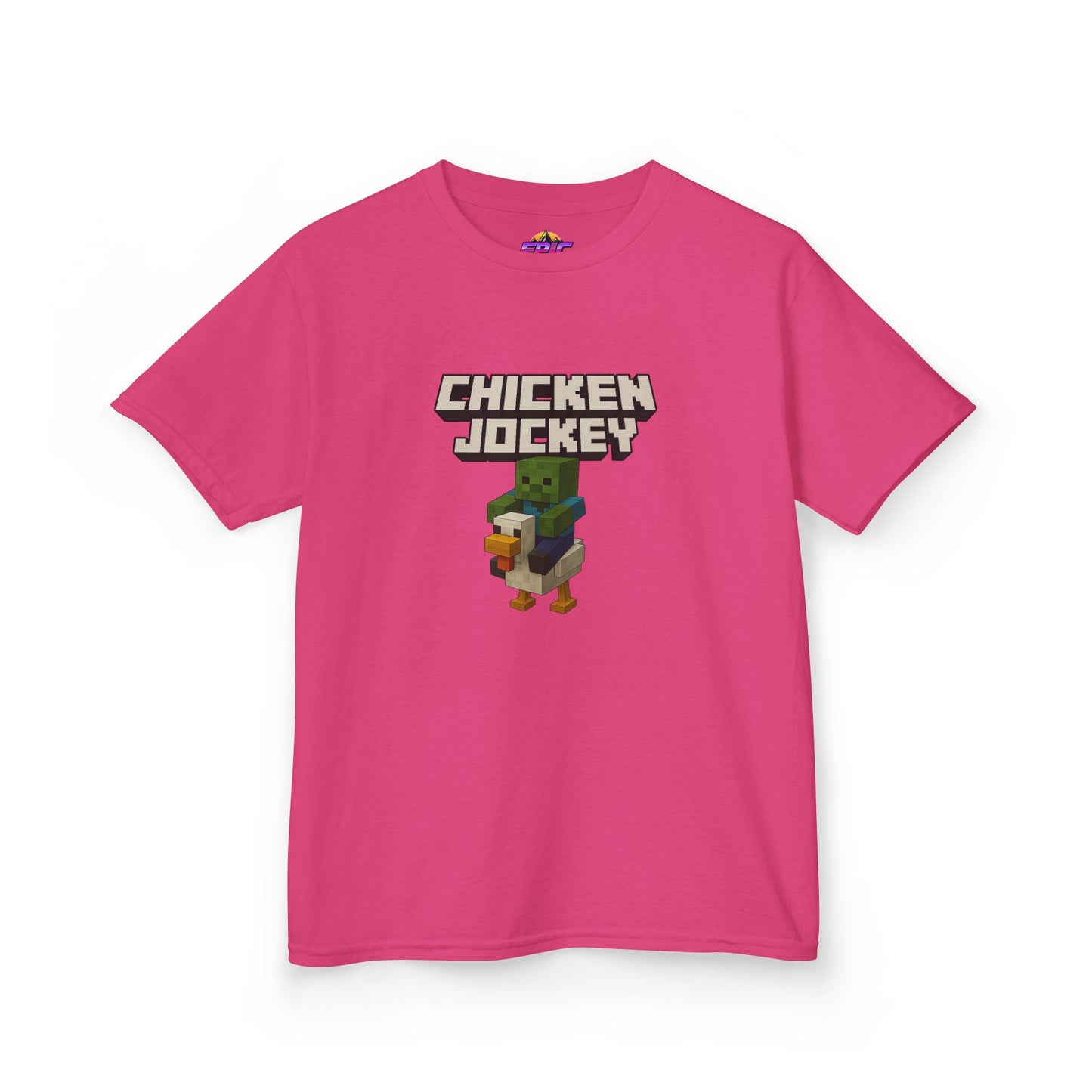 Kids Minecraft Chicken Jockey T-Shirt – Funny Gamer Tee, Animal Lover Gift, Cool Pixel Art Shirt