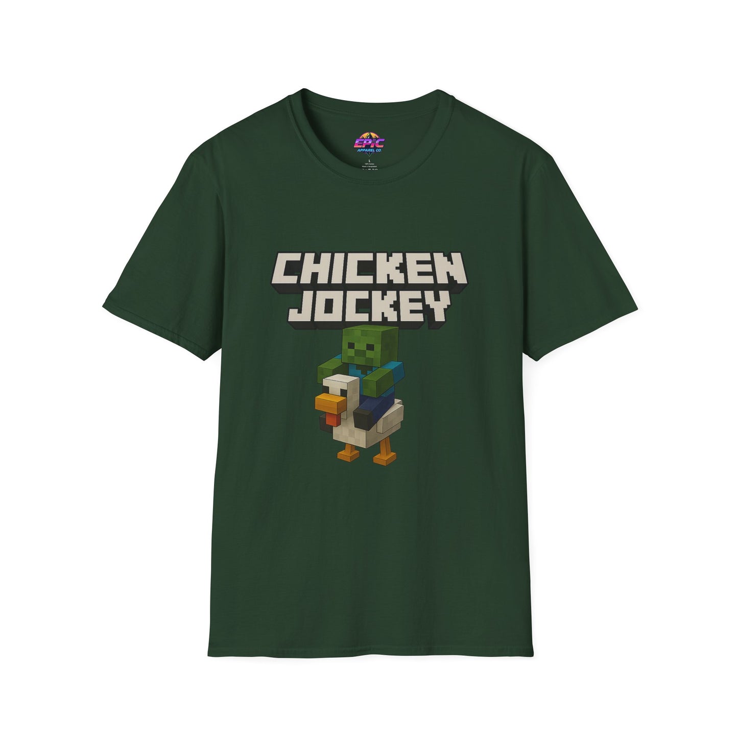 Minecraft Chicken Jockey Unisex Softstyle T-Shirt