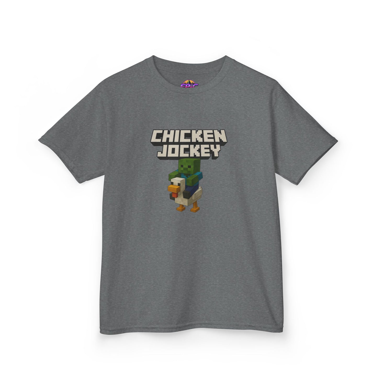 Kids Minecraft Chicken Jockey T-Shirt – Funny Gamer Tee, Animal Lover Gift, Cool Pixel Art Shirt