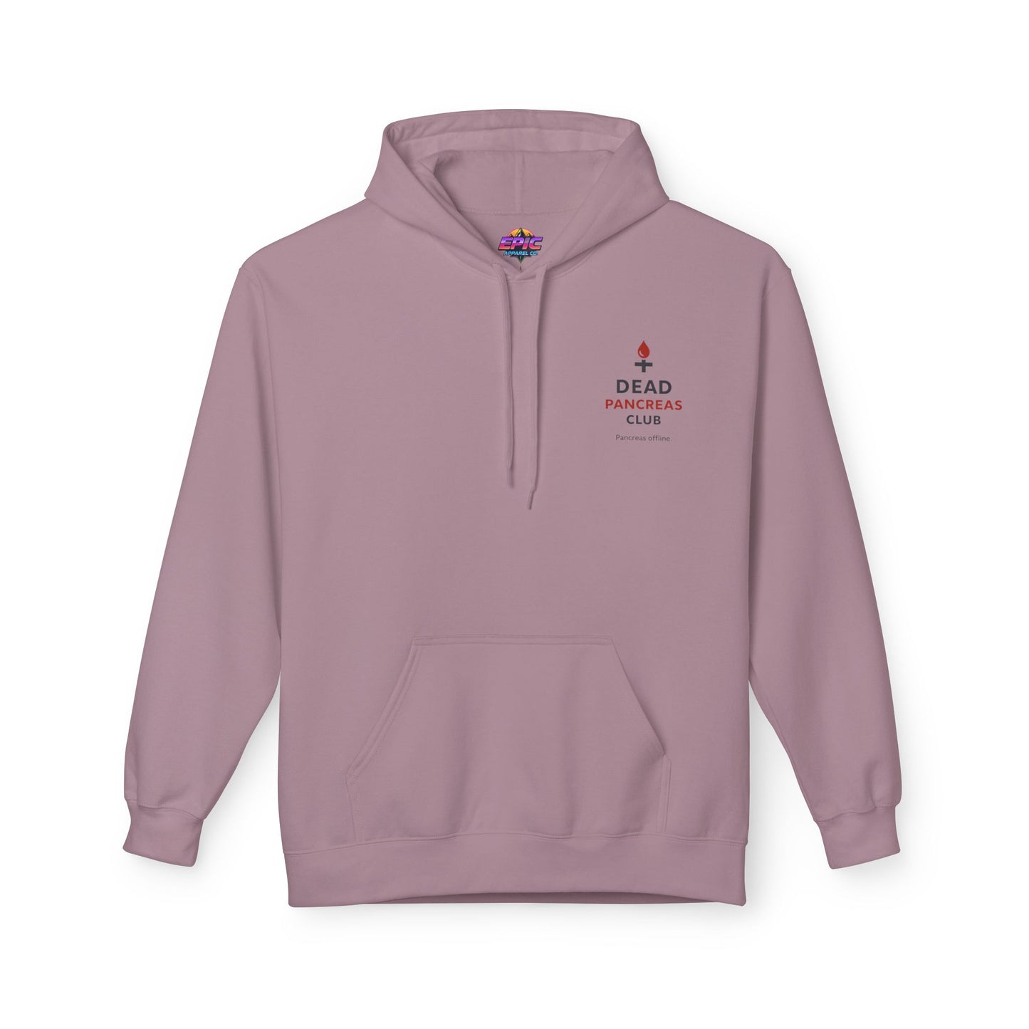 Dead Pancakes Club Hoodie — Minimal Chest Logo Casual Pullover