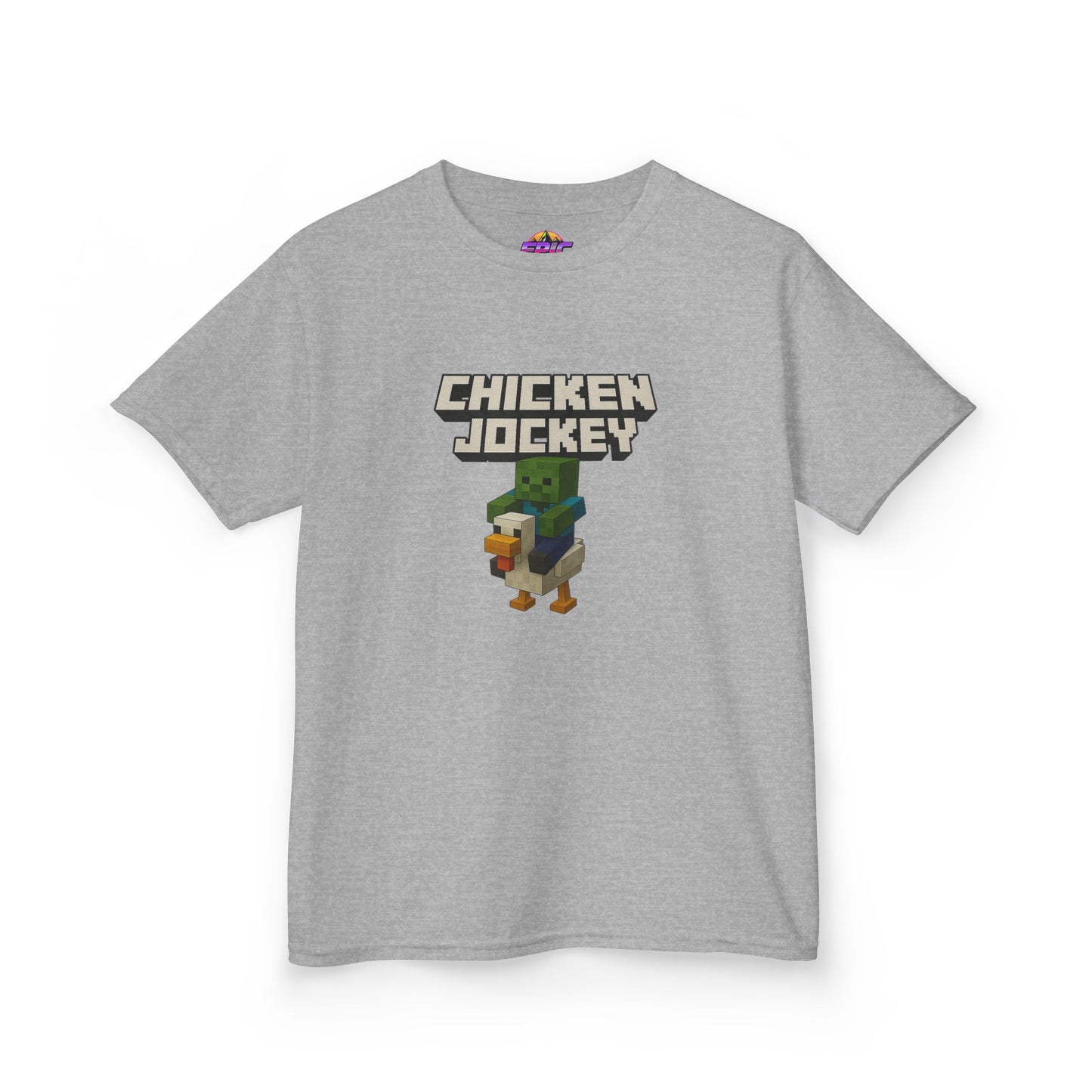 Kids Minecraft Chicken Jockey T-Shirt – Funny Gamer Tee, Animal Lover Gift, Cool Pixel Art Shirt