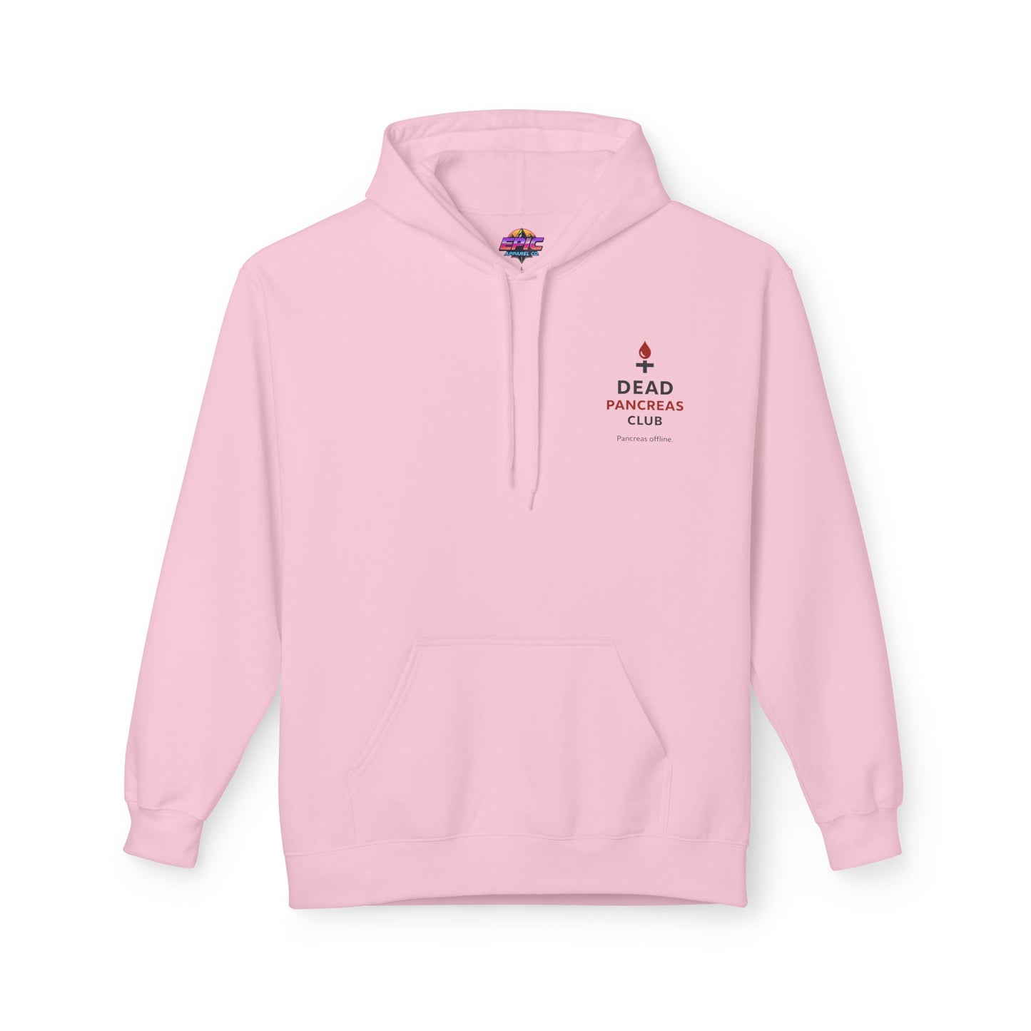 Dead Pancakes Club Hoodie — Minimal Chest Logo Casual Pullover