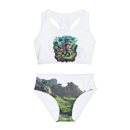 Minecraft Dreams Girls' Two-Piece Swimsuit