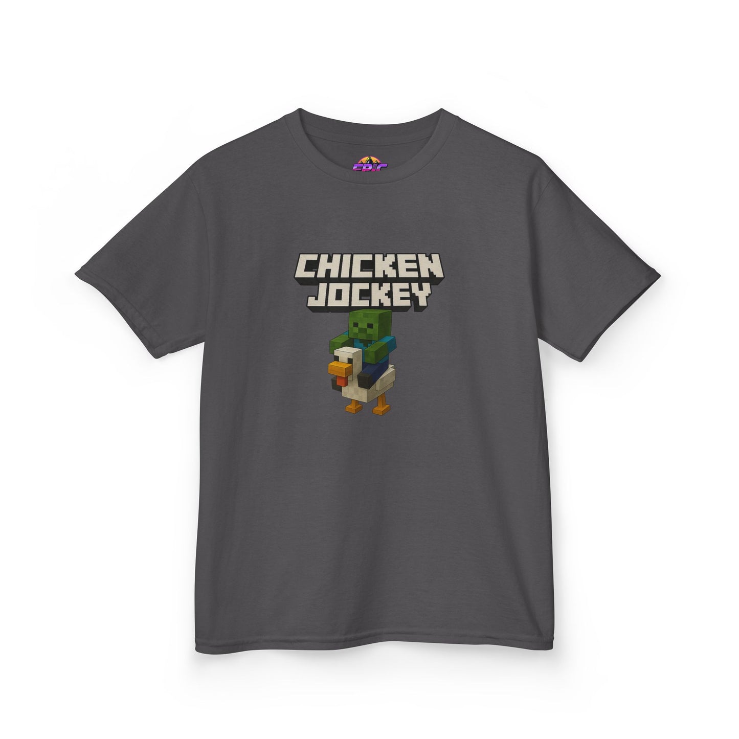 Kids Minecraft Chicken Jockey T-Shirt – Funny Gamer Tee, Animal Lover Gift, Cool Pixel Art Shirt